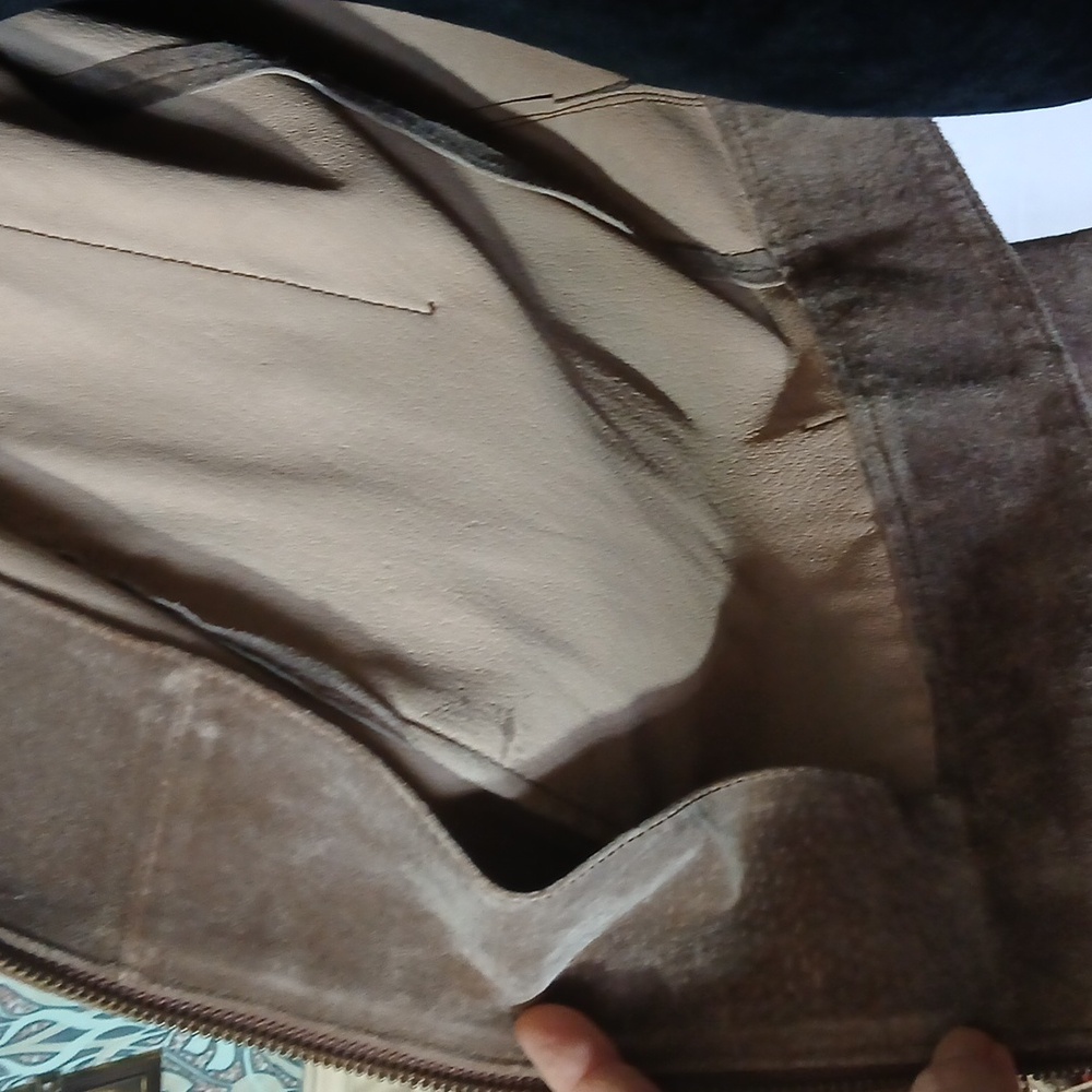 🤎 The Territory Ahead Brown Suede Zip-Up Hoodie | Soft Leather | Size M - Picture 8 of 10